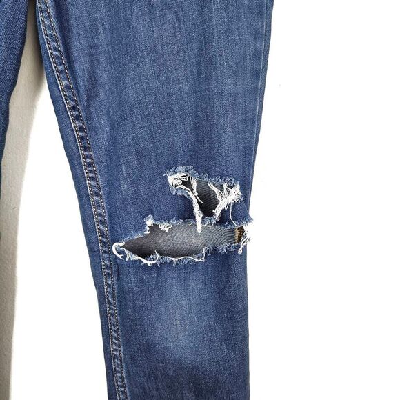 FREE PEOPLE Distressed Women's Medium Wash High Rise Ankle Skinny Jeans Size 26R - Picture 3 of 7